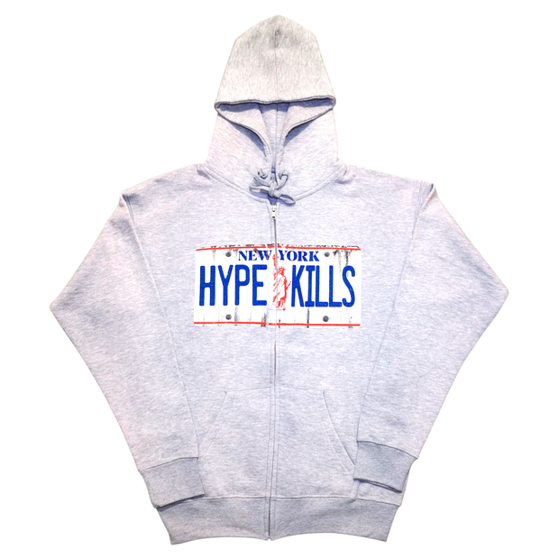 NY License Plate Zip Up Hoodie