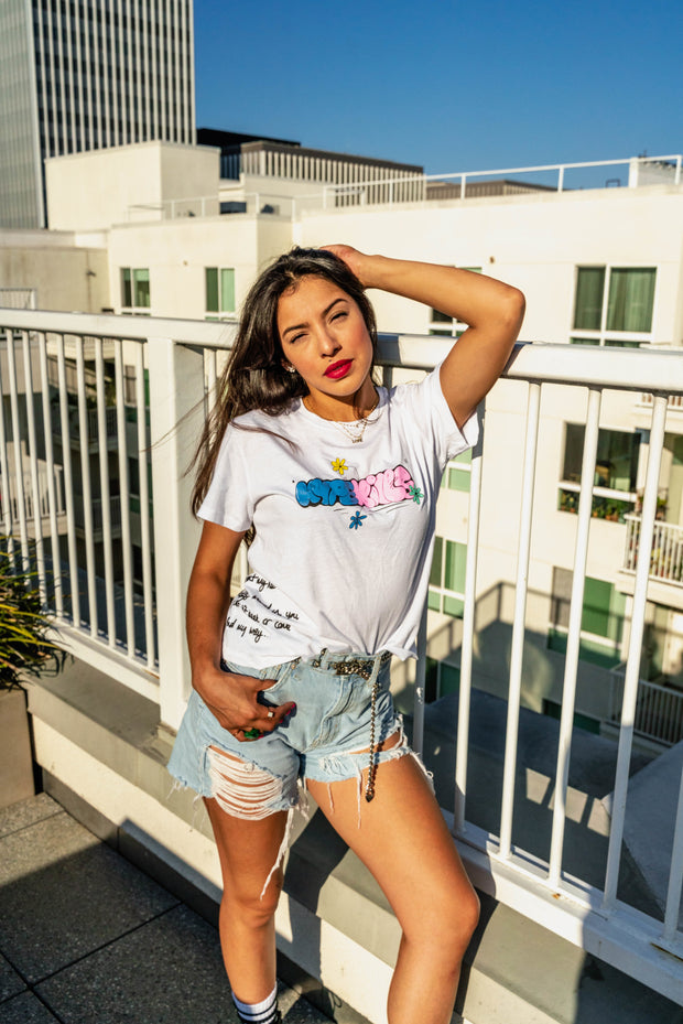 Bubble Gum Graffiti Crop Top Shirt - [HypeKills]