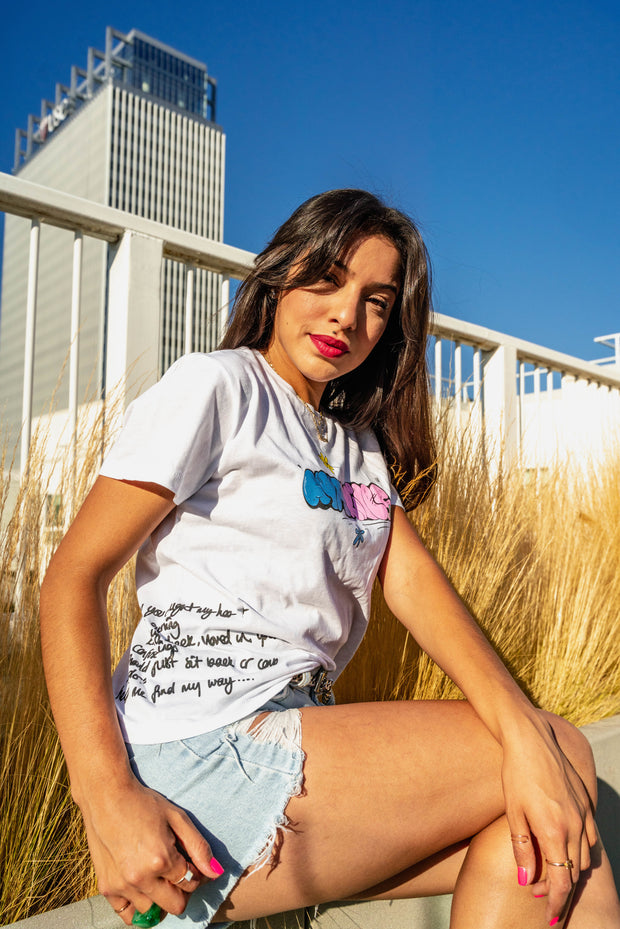 Bubble Gum Graffiti Crop Top Shirt - [HypeKills]