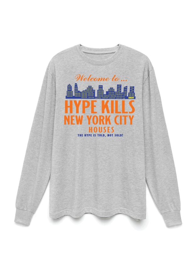 Welcome... Long Sleeve Shirt (Grey) - [HypeKills]